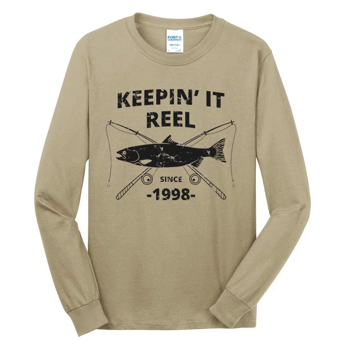 Keepin It Reel Since 1998 21st Birthday Fishing Gift Tall Long Sleeve T-Shirt