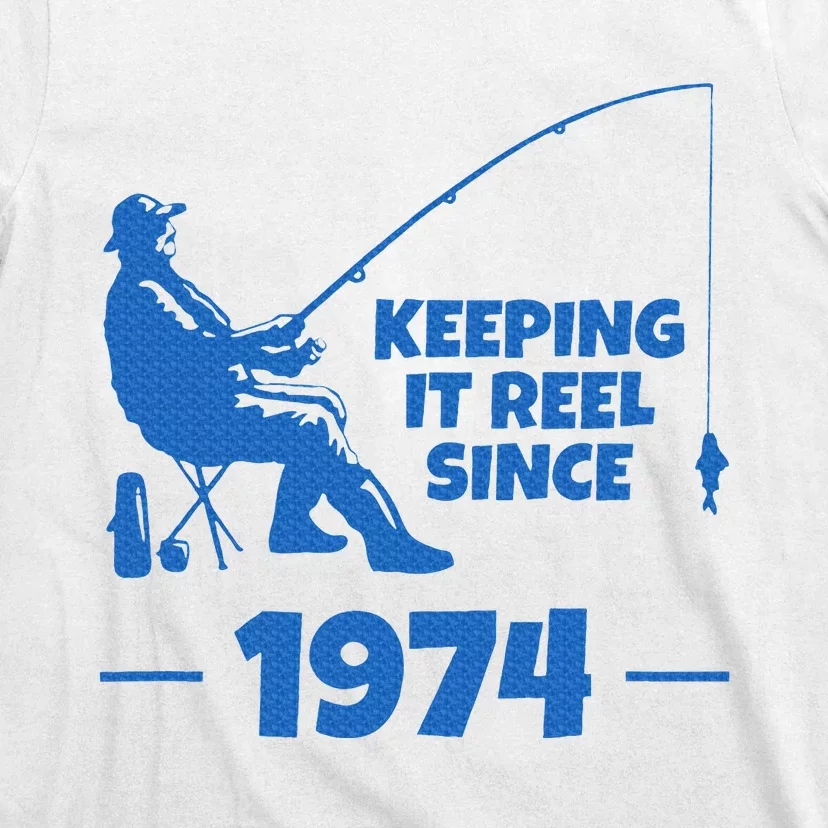 Keeping It Reel Since 1974 Funny Fishing T-Shirt