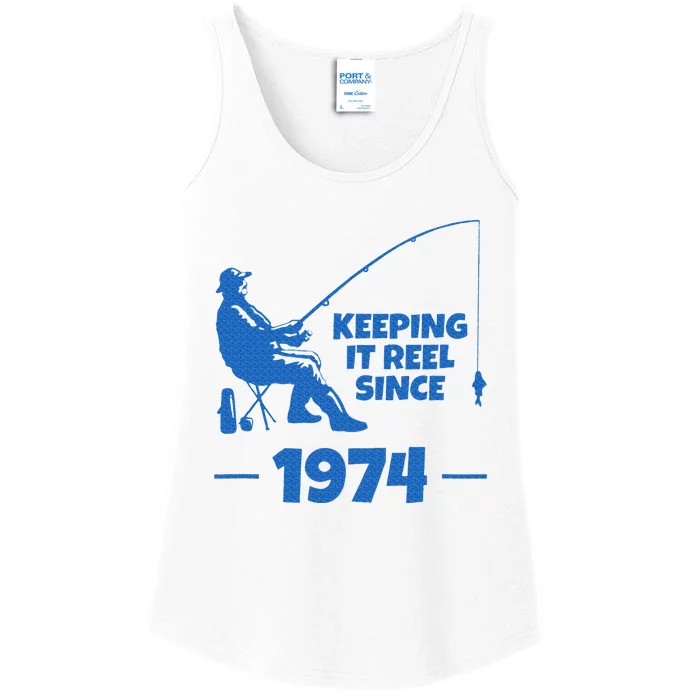 Keeping It Reel Since 1974 Funny Fishing Ladies Essential Tank