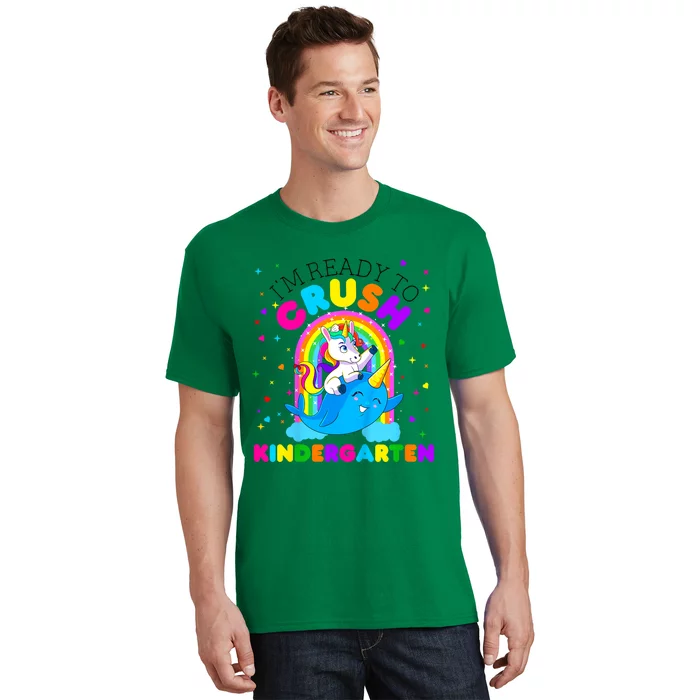 Kids Im Ready To Crush Kindergarten Unicorn Back To School Girl T-Shirt