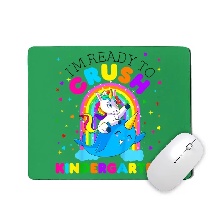 Kids Im Ready To Crush Kindergarten Unicorn Back To School Girl Mousepad