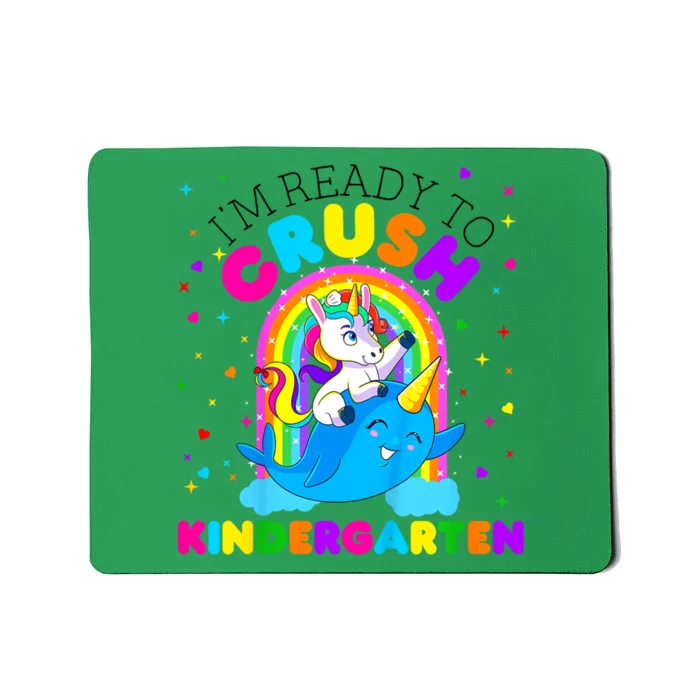 Kids Im Ready To Crush Kindergarten Unicorn Back To School Girl Mousepad