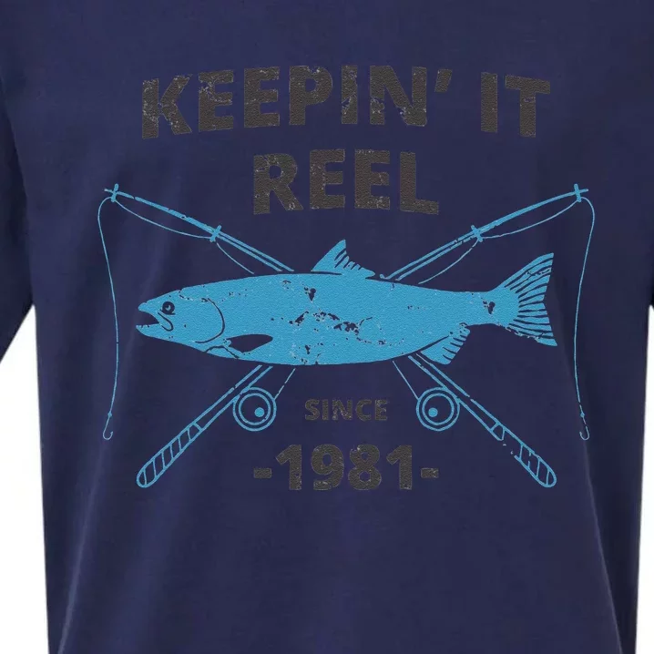 Keepin It Reel Fishing Birthday Gifts Cute Sueded Cloud Jersey T-Shirt