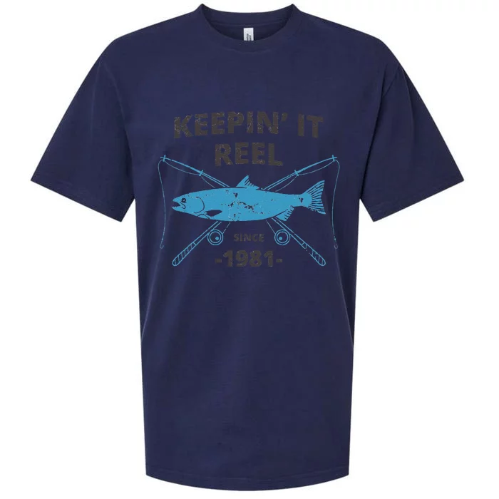 Keepin It Reel Fishing Birthday Gifts Cute Sueded Cloud Jersey T-Shirt