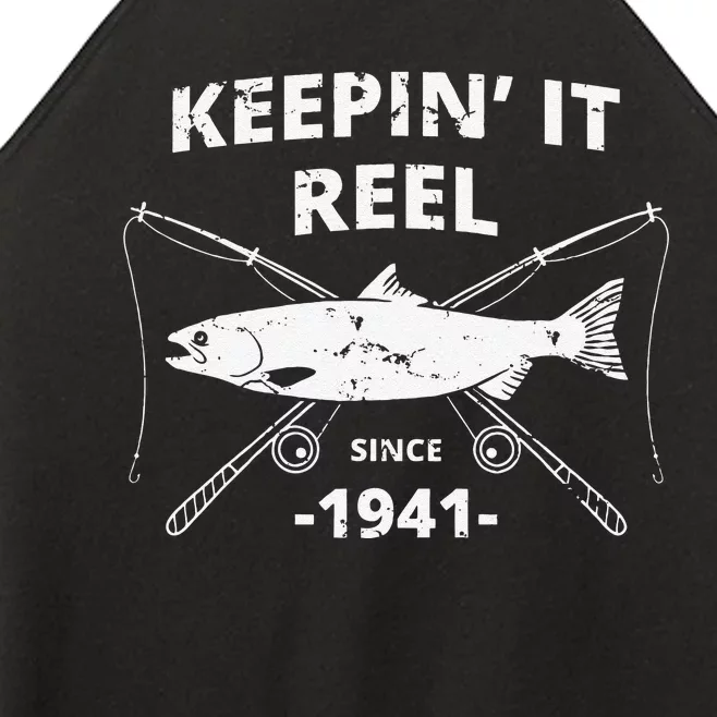 Keepin It Reel Fishing Birthday Gifts Funny Women’s Perfect Tri Rocker Tank