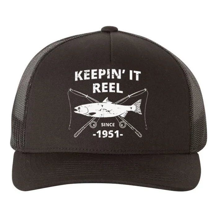 Keepin It Reel Fishing Birthday Gifts Gift Yupoong Adult 5-Panel Trucker Hat