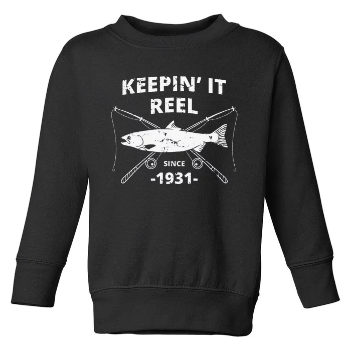 Keepin It Reel Fishing Birthday Gifts Love Toddler Sweatshirt