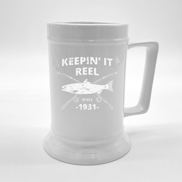 Keepin It Reel Fishing Birthday Gifts Love Front & Back Beer Stein