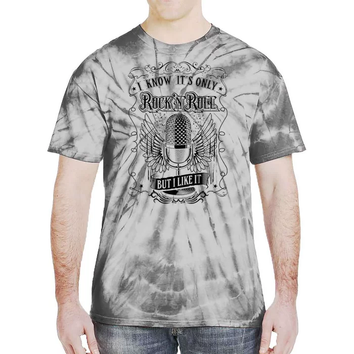 Know ItS Rock And Roll But I Like It Retro Microphone Tie-Dye T-Shirt