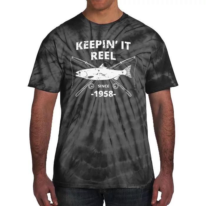 Keepin It Reel Since 1958 61st Birthday Fishing Gift Gift Tie-Dye T-Shirt