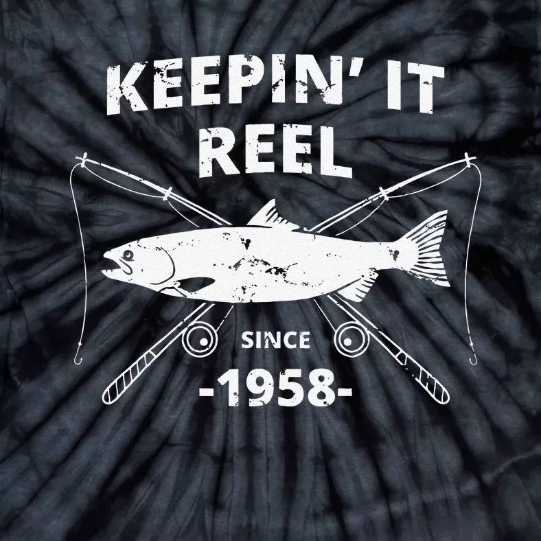 Keepin It Reel Since 1958 61st Birthday Fishing Gift Gift Tie-Dye T-Shirt