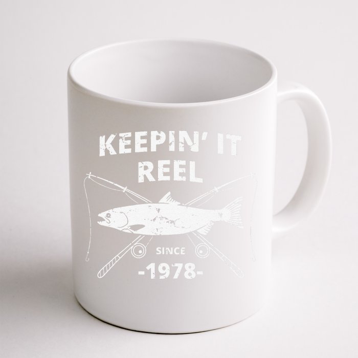 Keepin It Reel Since 1978 41st Birthday Fishing Gift Front & Back Coffee Mug