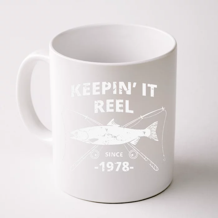 Keepin It Reel Since 1978 41st Birthday Fishing Gift Front & Back Coffee Mug