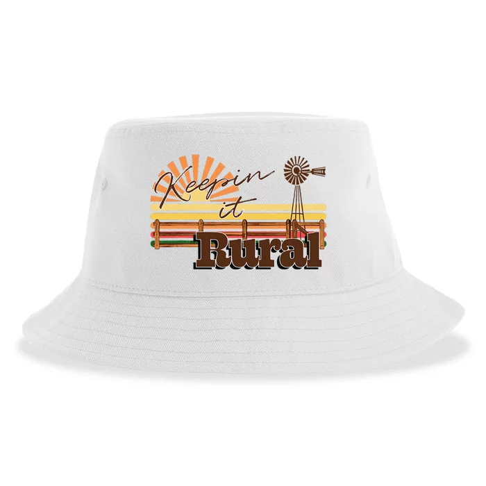 Keeping it Rural - agriculture farming Sustainable Bucket Hat