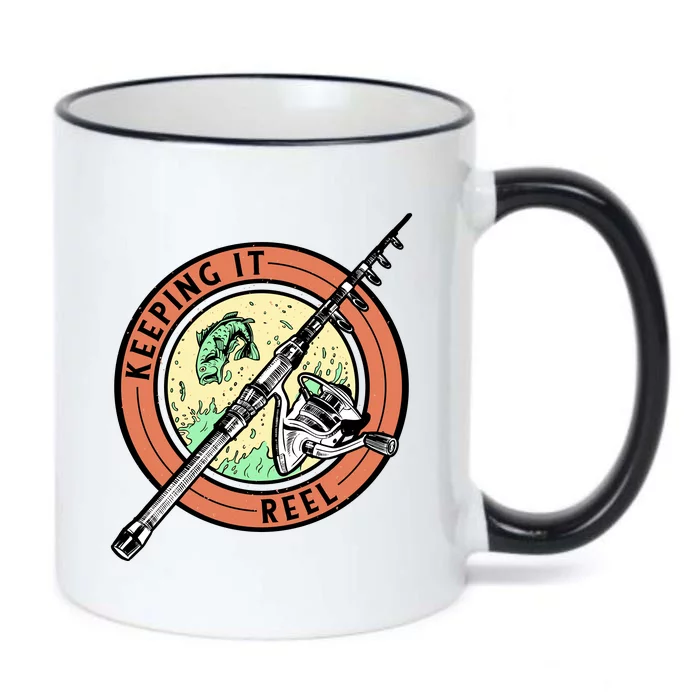 Keeping It Reel Fishing Black Color Changing Mug