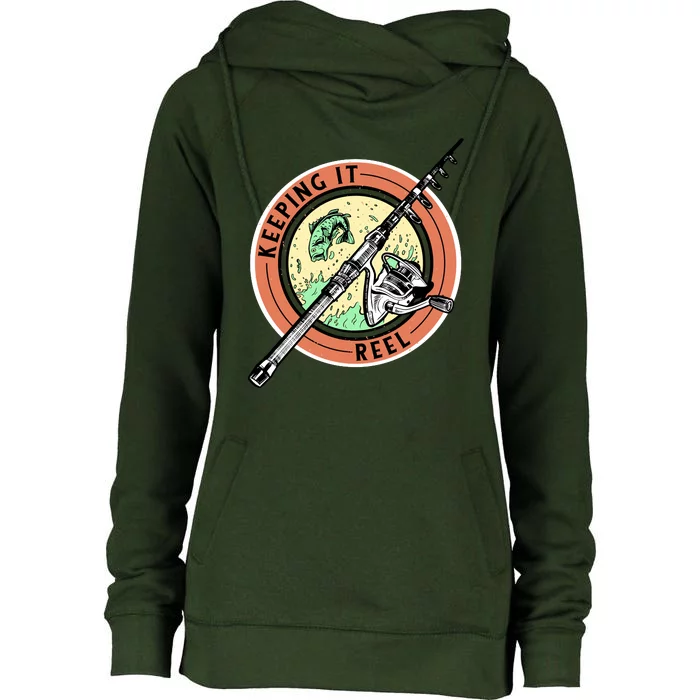 Keeping It Reel Fishing Womens Funnel Neck Pullover Hood