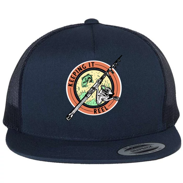 Keeping It Reel Fishing Flat Bill Trucker Hat