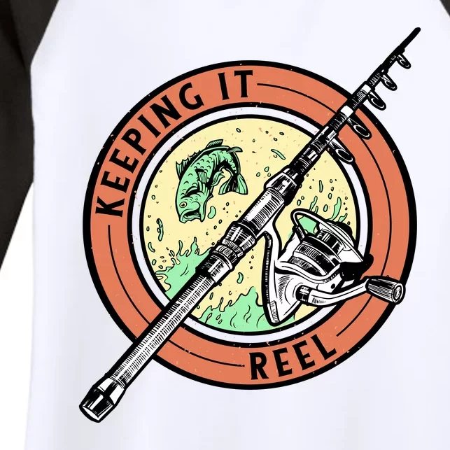 Keeping It Reel Fishing Women's Tri-Blend 3/4-Sleeve Raglan Shirt