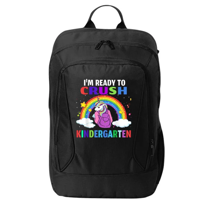 Kids Im Ready To Crush Kindergarten Unicorn Back To School City Backpack