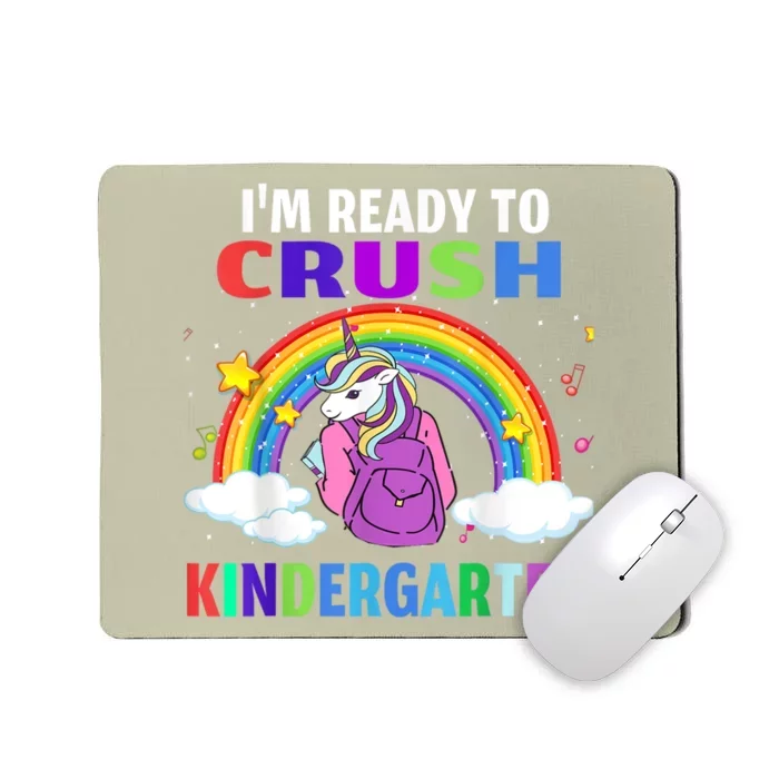 Kids Im Ready To Crush Kindergarten Unicorn Back To School Mousepad