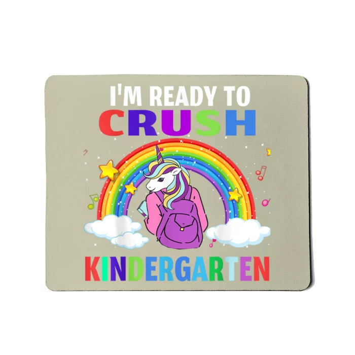 Kids Im Ready To Crush Kindergarten Unicorn Back To School Mousepad