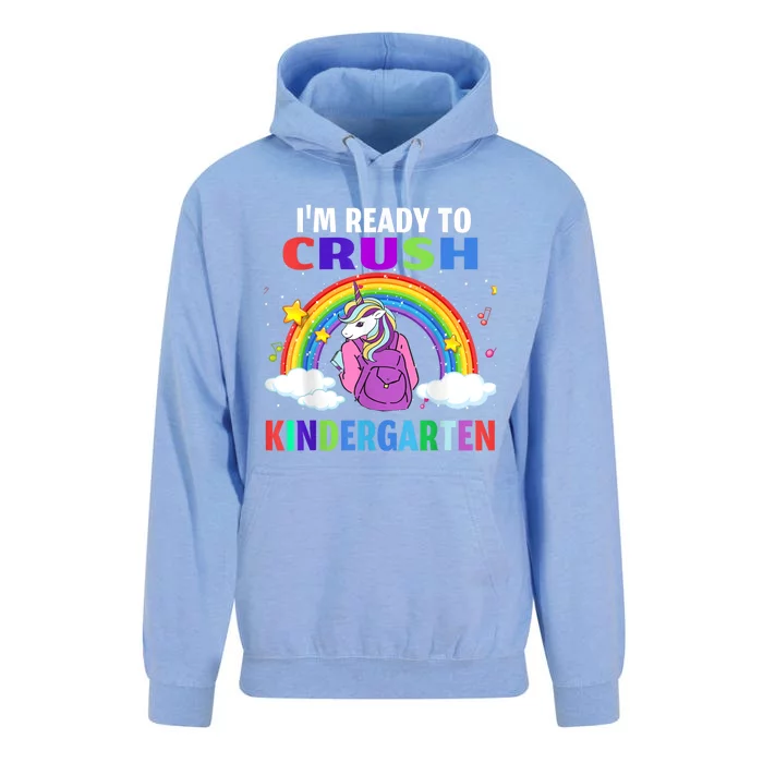 Kids Im Ready To Crush Kindergarten Unicorn Back To School Unisex Surf Hoodie