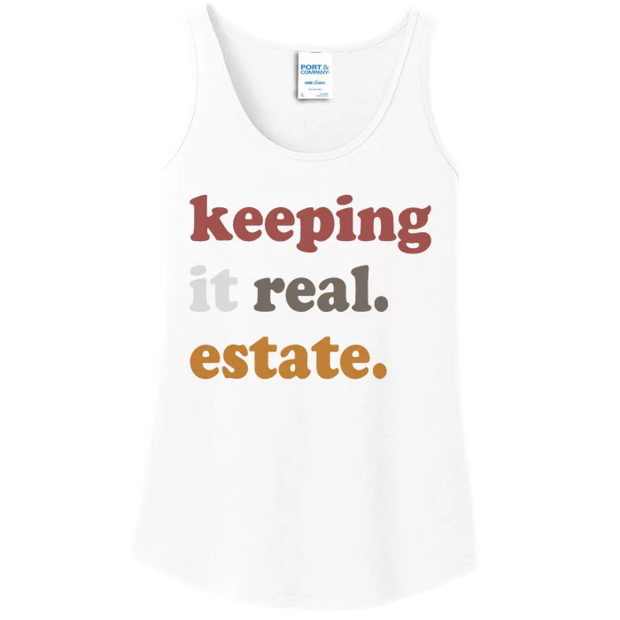 Keeping It Real Estate Realtor Real Estate Agent Ladies Essential Tank