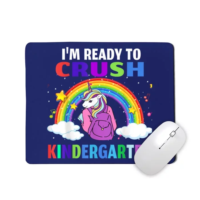 Kids Im Ready To Crush Kindergarten Unicorn Back To School Mousepad