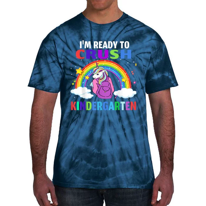 Kids Im Ready To Crush Kindergarten Unicorn Back To School Tie-Dye T-Shirt