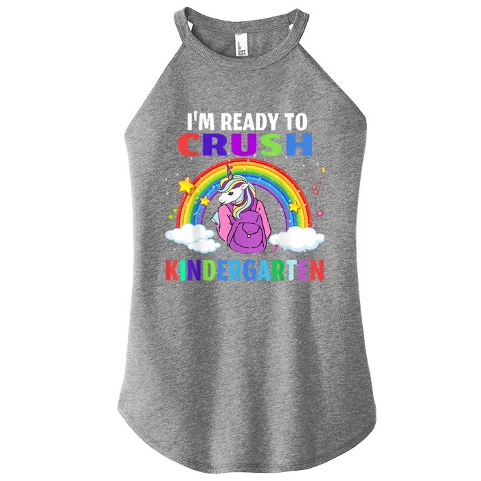 Kids Im Ready To Crush Kindergarten Unicorn Back To School Women’s Perfect Tri Rocker Tank