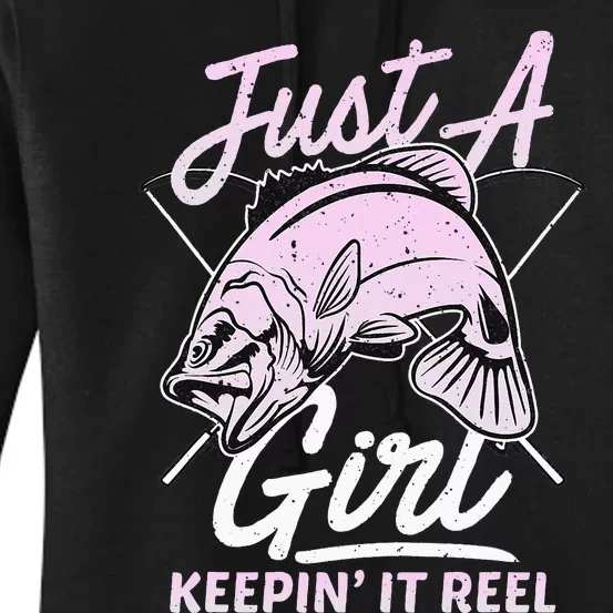 Keeping It Reel Funny Fishing Sayings Women's Pullover Hoodie