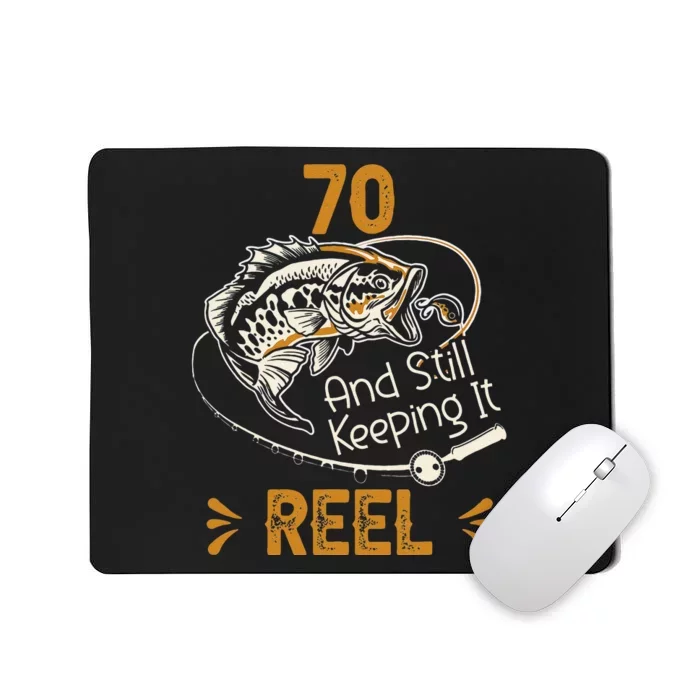 Keeping It Reel Since 1953 Fishing Fisher 70th Birthday Mousepad