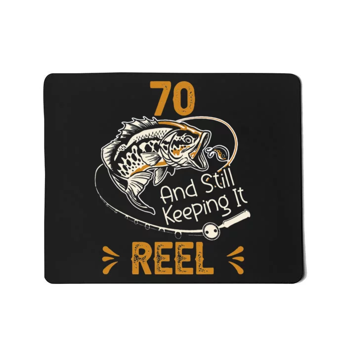 Keeping It Reel Since 1953 Fishing Fisher 70th Birthday Mousepad