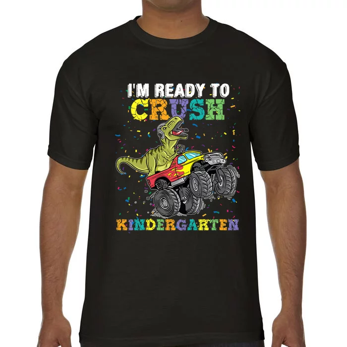 Kids Im Ready To Crush Kindergarten Monster Truck Dinosaur Boy Comfort Colors T-Shirt