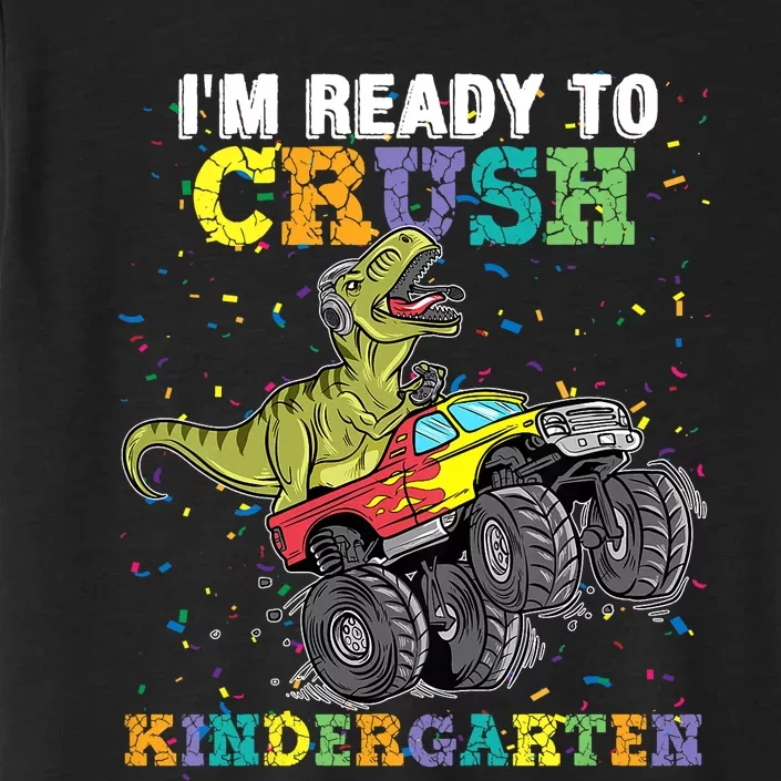 Kids Im Ready To Crush Kindergarten Monster Truck Dinosaur Boy ChromaSoft Performance T-Shirt