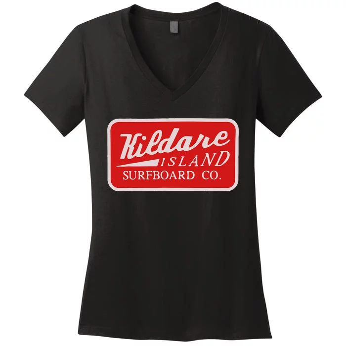 Kildare Island Surfboard Co Women's V-Neck T-Shirt