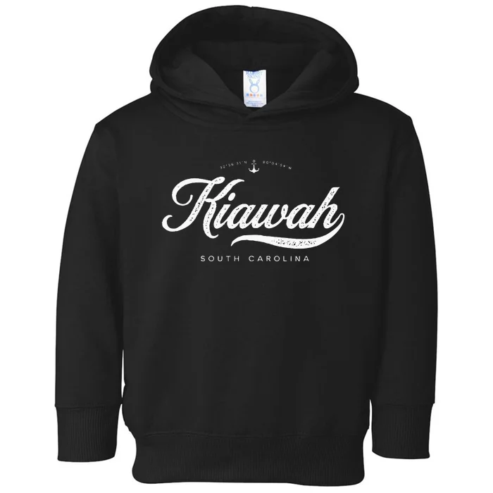 Kiawah Island South Carolina Vintage Retro Toddler Hoodie