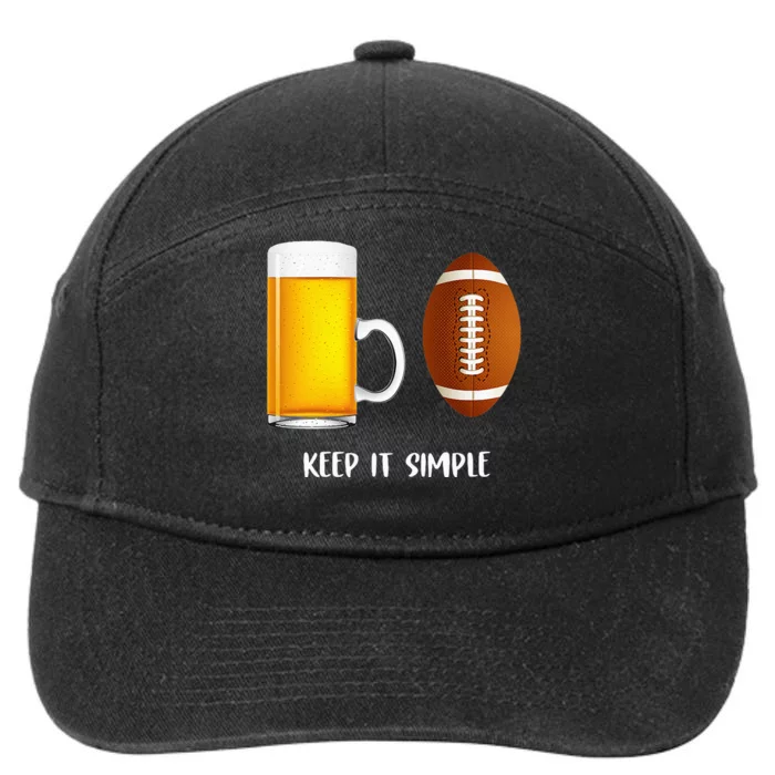 Keep It Simple Beer College Football Funny Common 7-Panel Snapback Hat