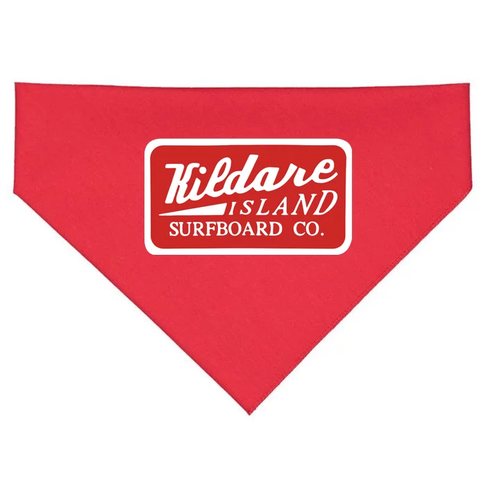 Kildare Island Surf Funny Kildare Island Surfboard USA-Made Doggie Bandana