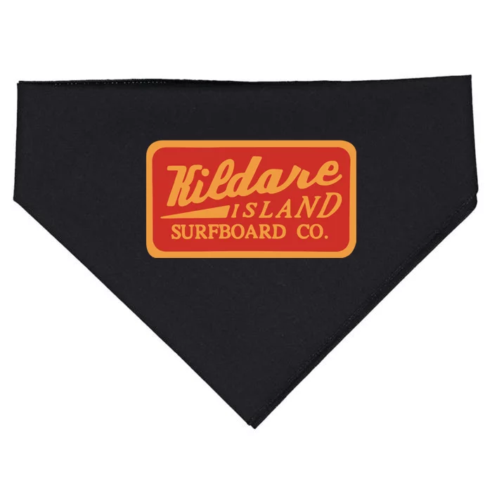 Kildare Island Surf Funny Kildare Island Surfboard USA-Made Doggie Bandana