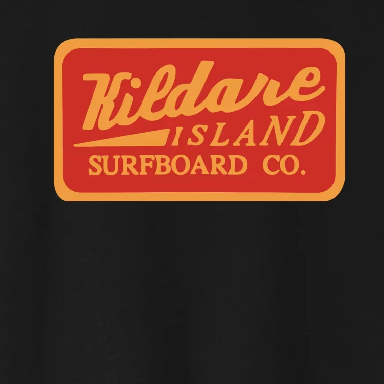 Kildare Island Surf Funny Kildare Island Surfboard Women's Crop Top Tee