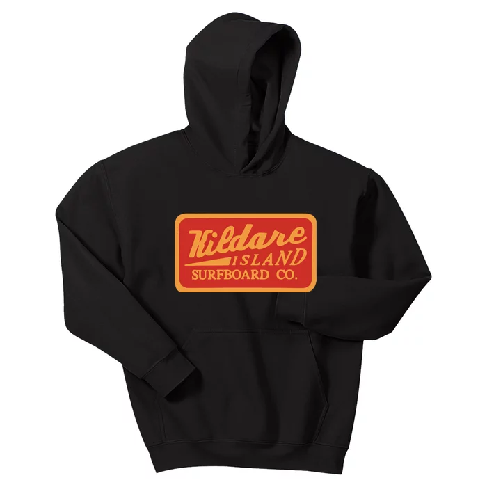 Kildare Island Surf Funny Kildare Island Surfboard Kids Hoodie