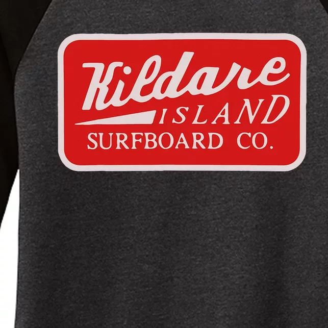 Kildare Island Surfboard Co Women's Tri-Blend 3/4-Sleeve Raglan Shirt