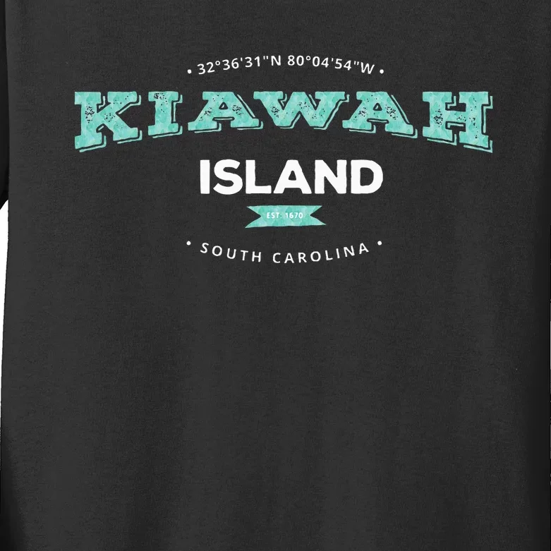 Kiawah Island South Carolina Kids Long Sleeve Shirt