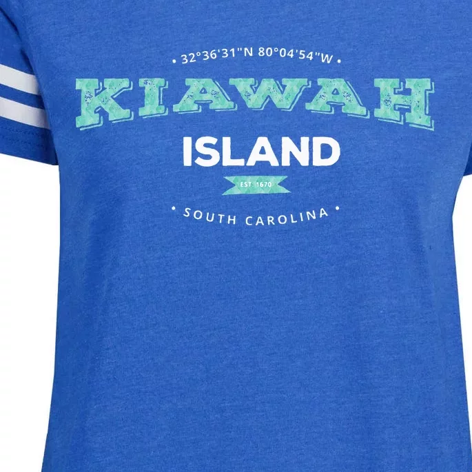 Kiawah Island South Carolina Enza Ladies Jersey Football T-Shirt