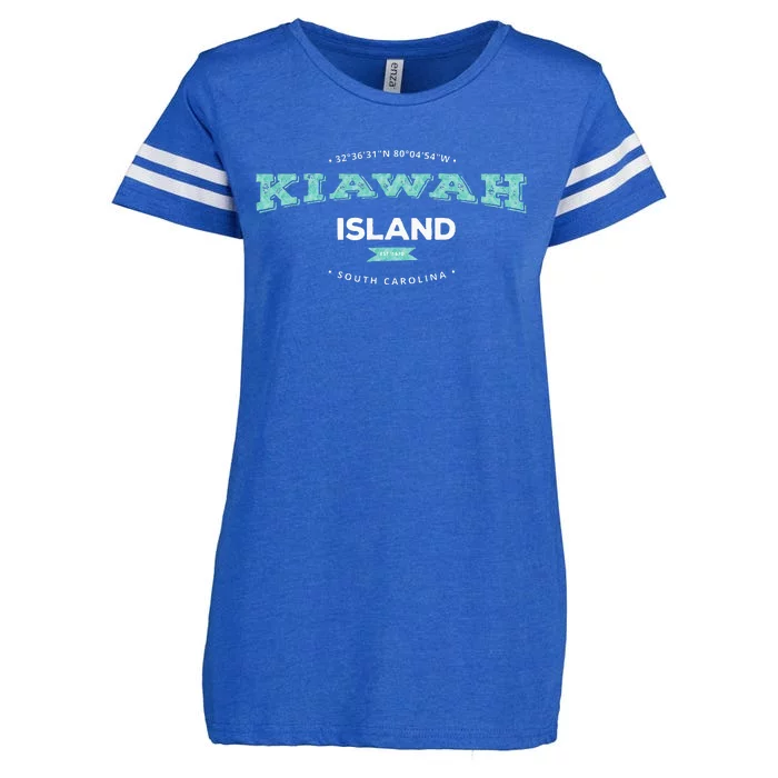 Kiawah Island South Carolina Enza Ladies Jersey Football T-Shirt