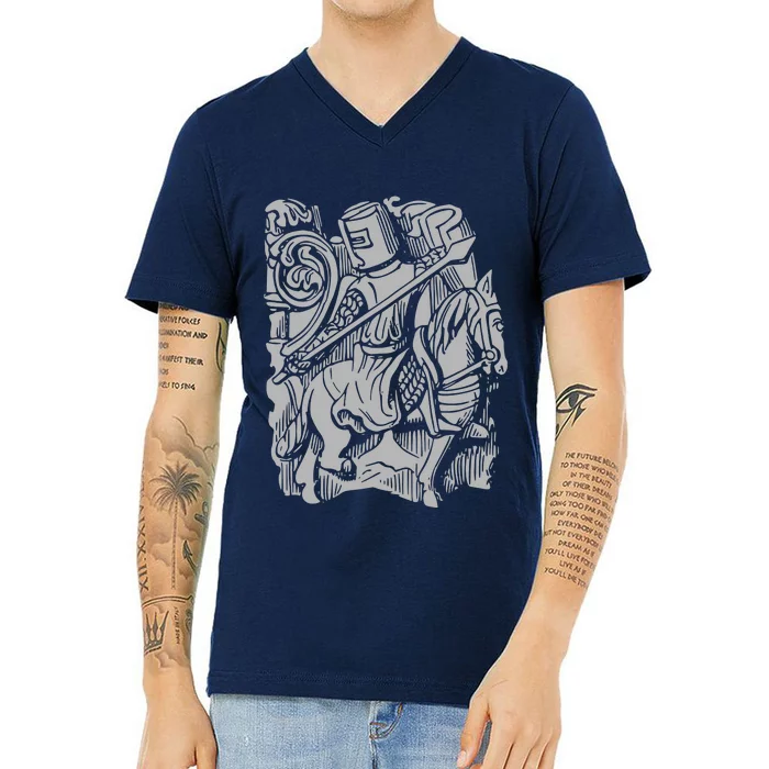 KNIGHT IN SHINING ARMOUR V-Neck T-Shirt