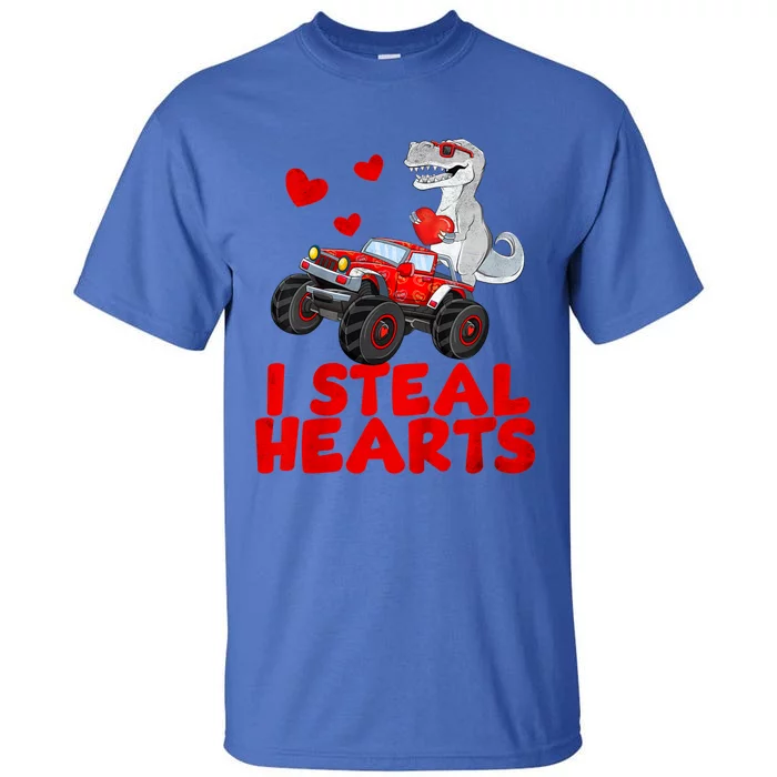 Kids I Steal Hearts Dinosaur Valentines Day For Baby Tall T-Shirt