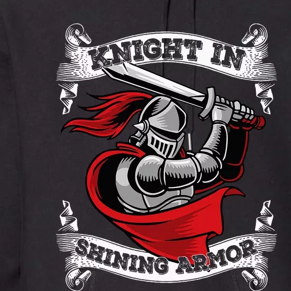 Knight In Shining Armor Templar Knight Sword Lover Premium Hoodie