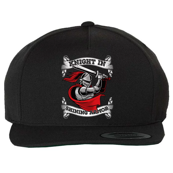 Knight In Shining Armor Templar Knight Sword Lover Wool Snapback Cap